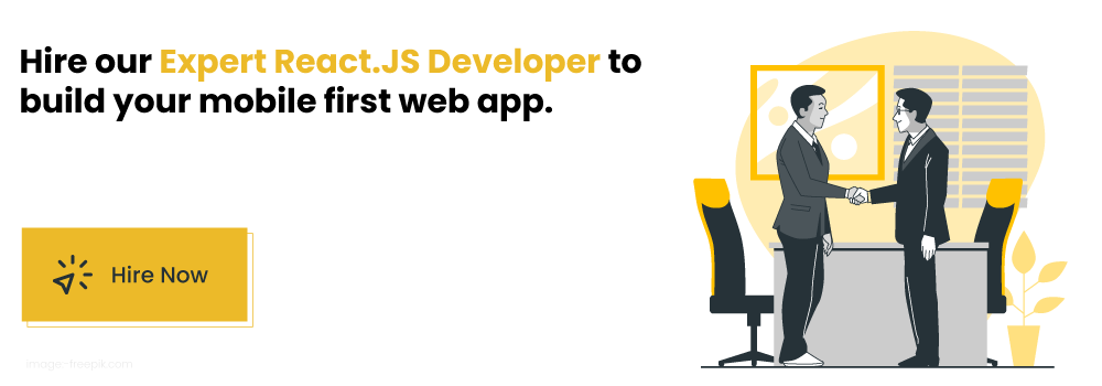 Hire our expert React.Js developer to build your mobile first web app 2 - Knovator Technologies