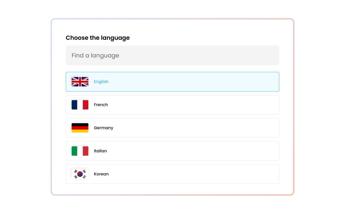 Multi Language Support